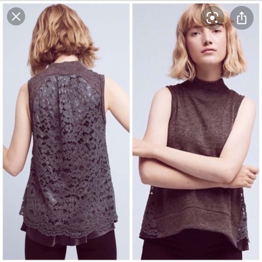 Anthropologie Moth Ella Turtleneck Tank Sweater